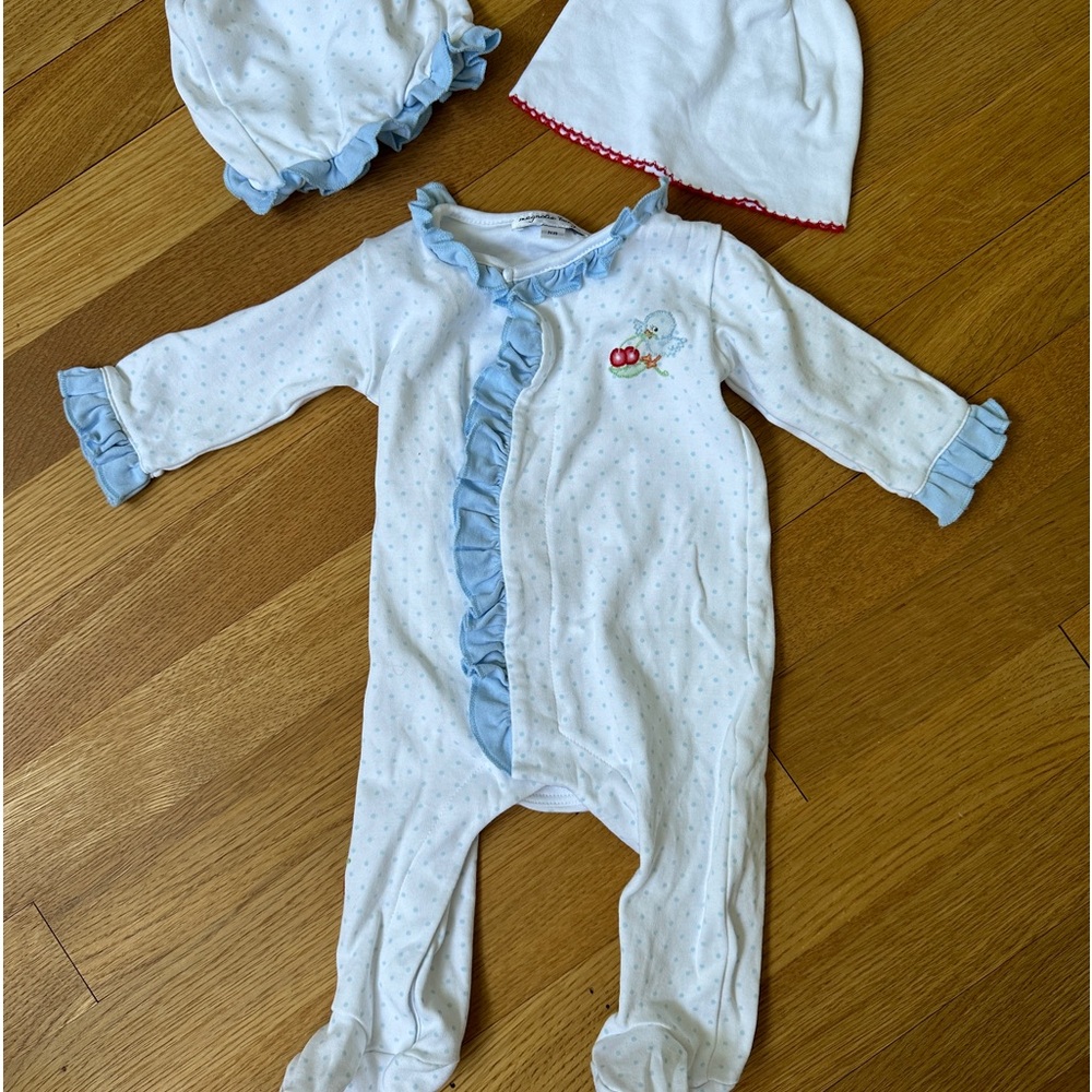 Magnolia Baby onesie and 2 hats